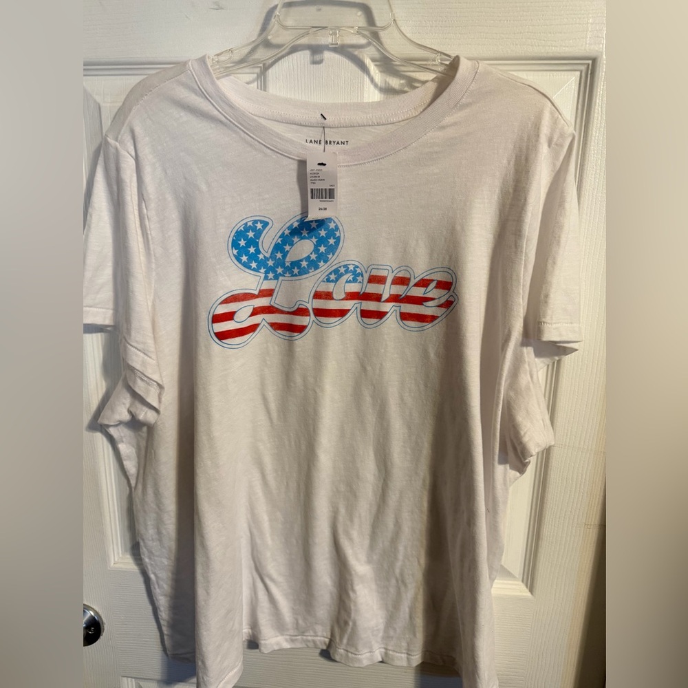Lane Bryant White Love Graphic Tee